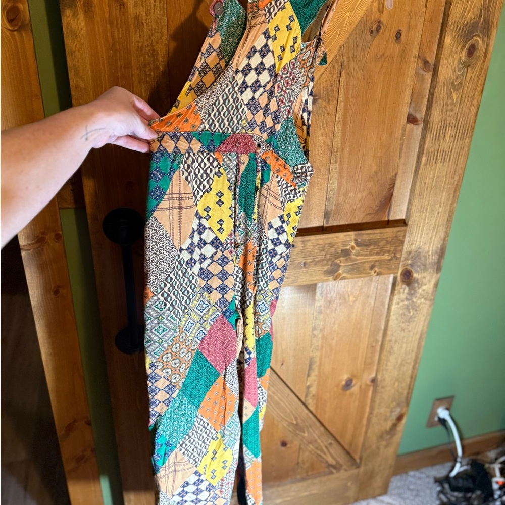 Sacred Threads Multicolor Patchwork Overalls/Romp… - image 6